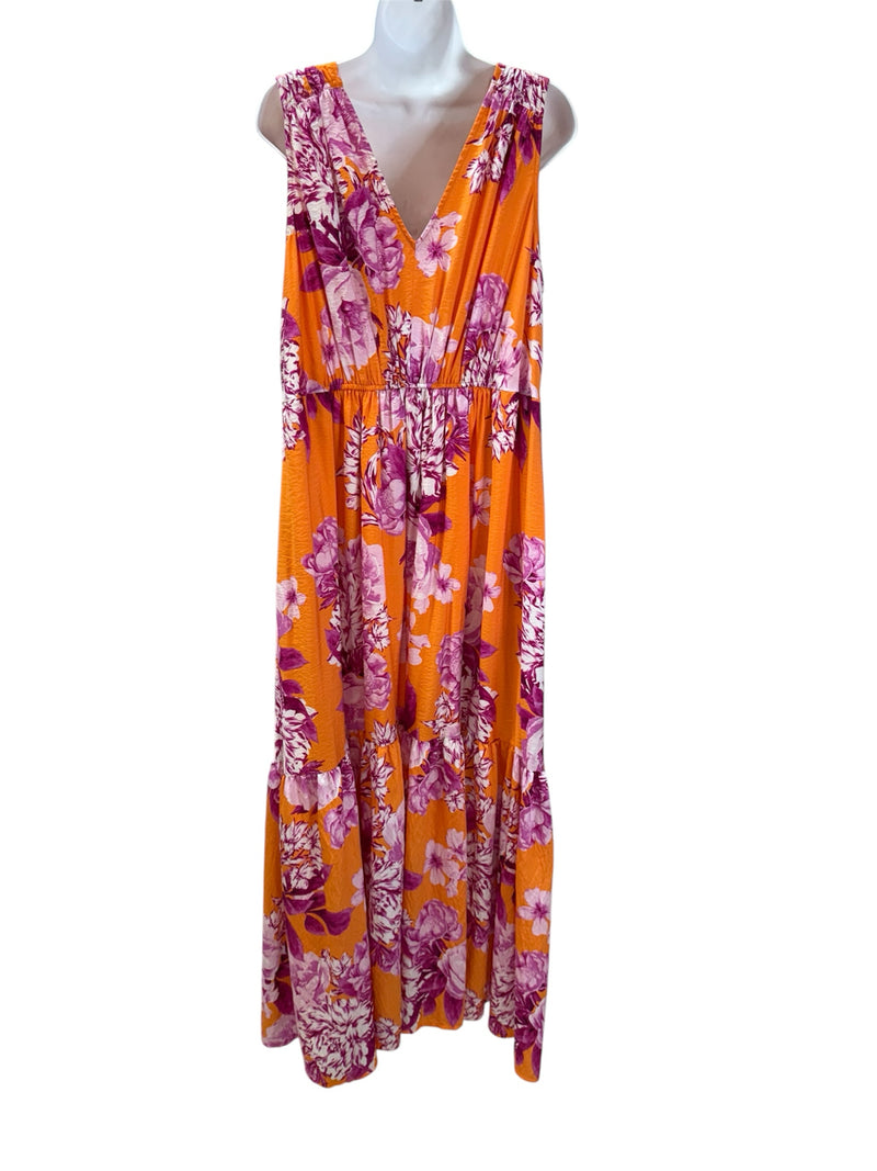 ANTHROPOLOGIE Women Size 1X orange & pink Dresses