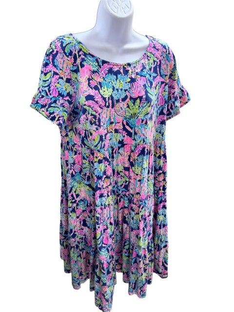 lilly publitizer Women Size L navy & green Dresses