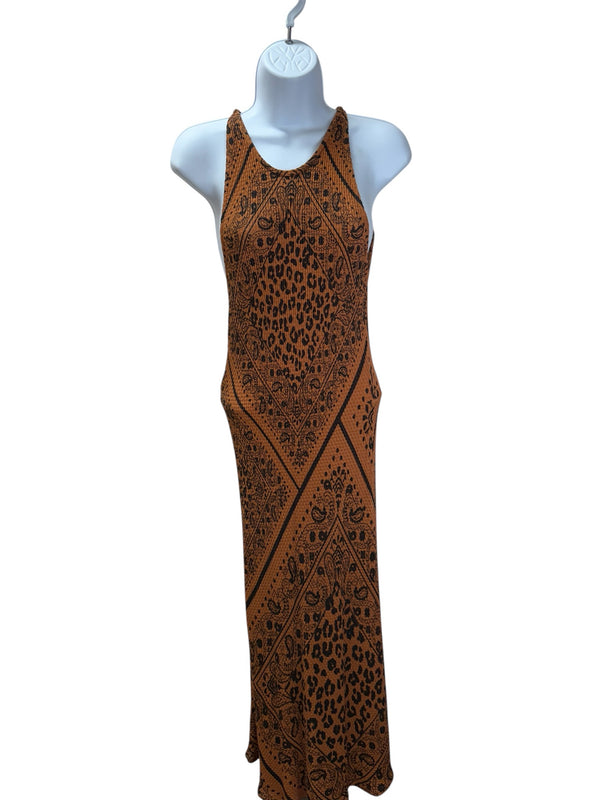 Farm Rio Size M BROWN AND BLACK Dress