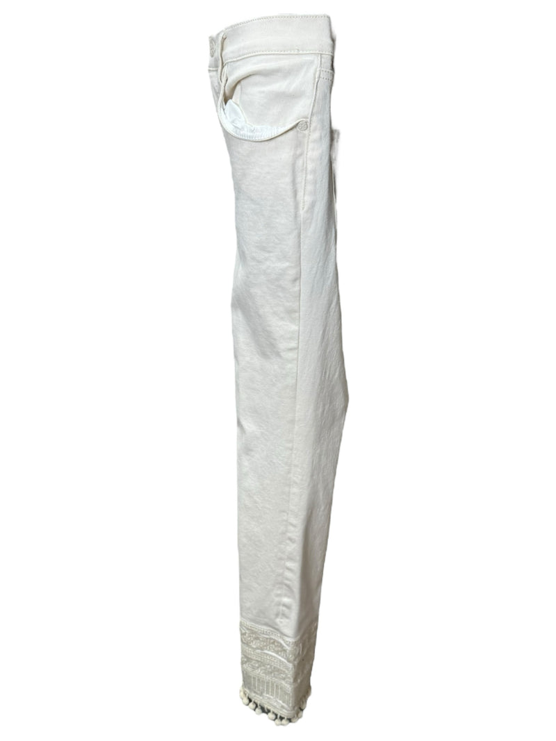 TORY BURCH Size 32 Ivory Pants