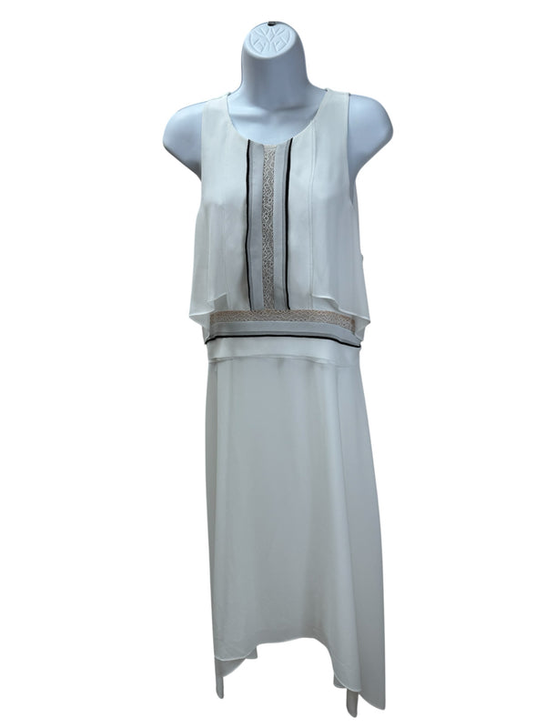 bcbg Size M white and tan Dress