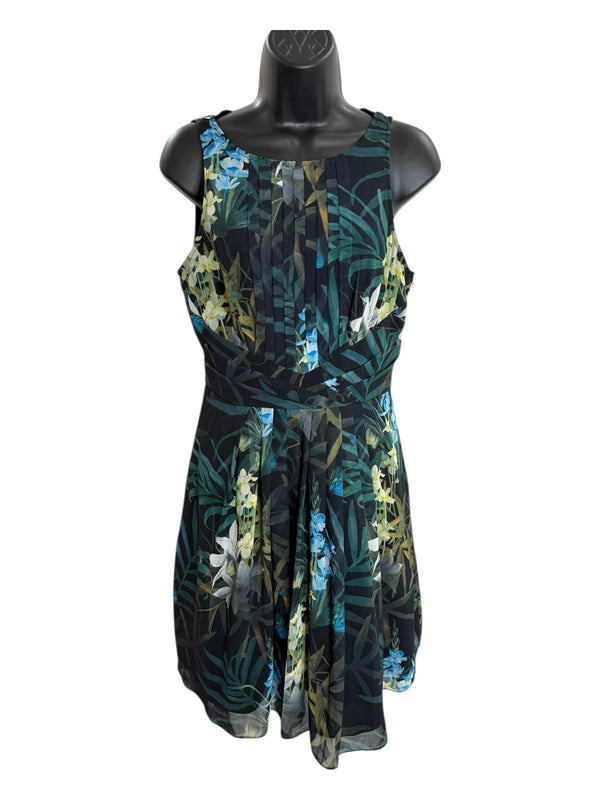 TED BAKER Size 2 green and black Dress