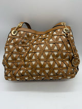 MICHAEL KORS Tan and cream Handbag