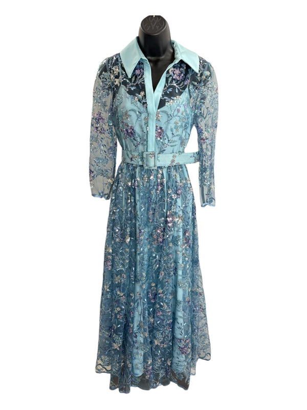 Badgley Mischka Women Size 6 Blue Dresses