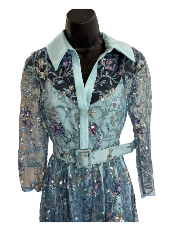 Badgley Mischka Women Size 6 Blue Dresses