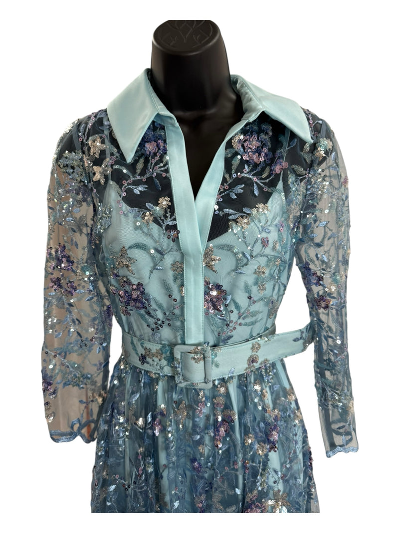 Badgley Mischka Women Size 6 Blue Dresses