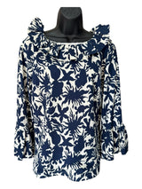 Elizabeth Wilson Size L blue and white TOPS