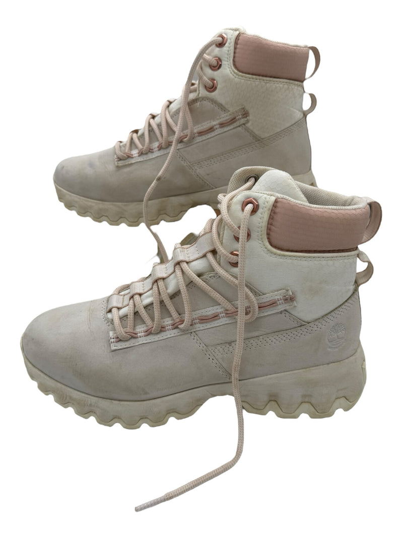 TIMBERLAND 9.5 WHITE AND PINK Boots