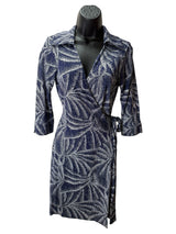 Diane Von Furstenberg Size 10 BLUE & AQUA Dress