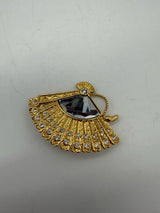 Swarovski Gold Brooch