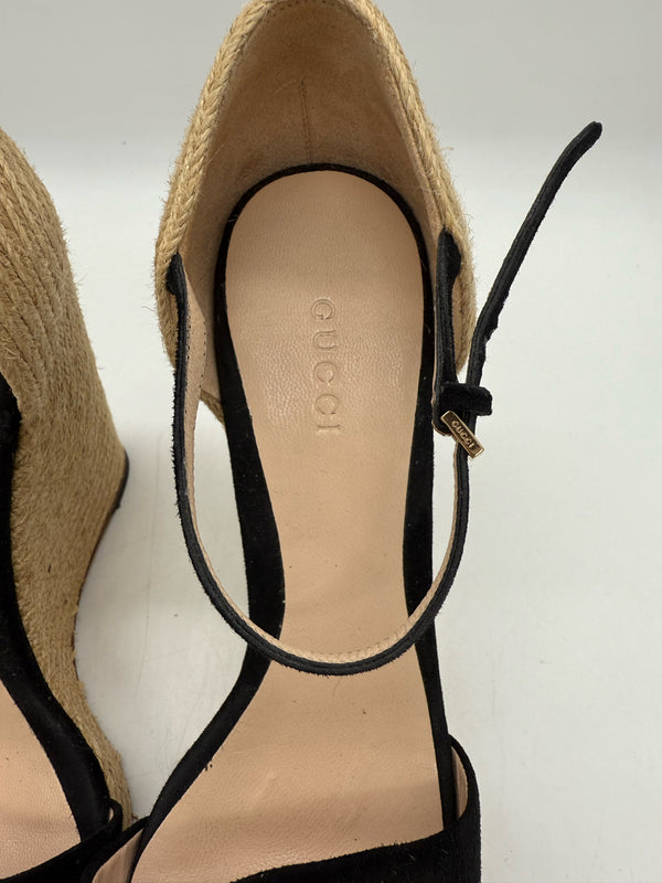 GUCCI 7 black and tan SHOES