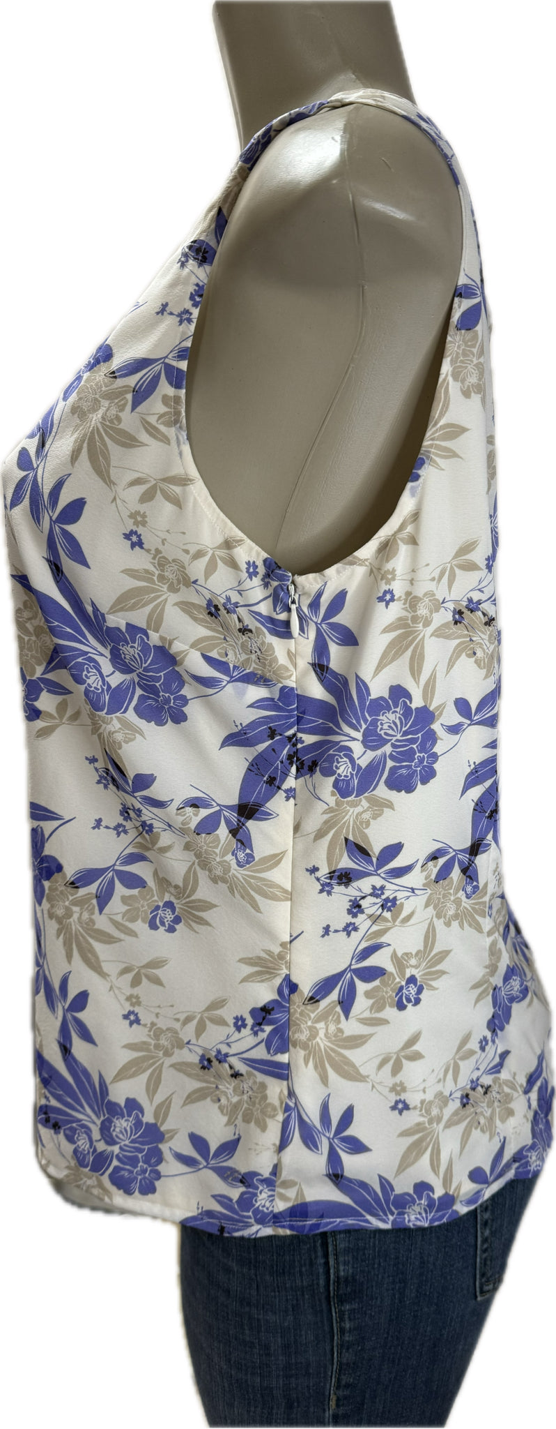 ST JOHN Size L Creme Blouse