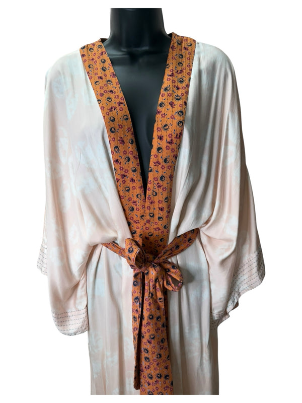 ANTHROPOLOGIE Women Size S/M Peach Kimono