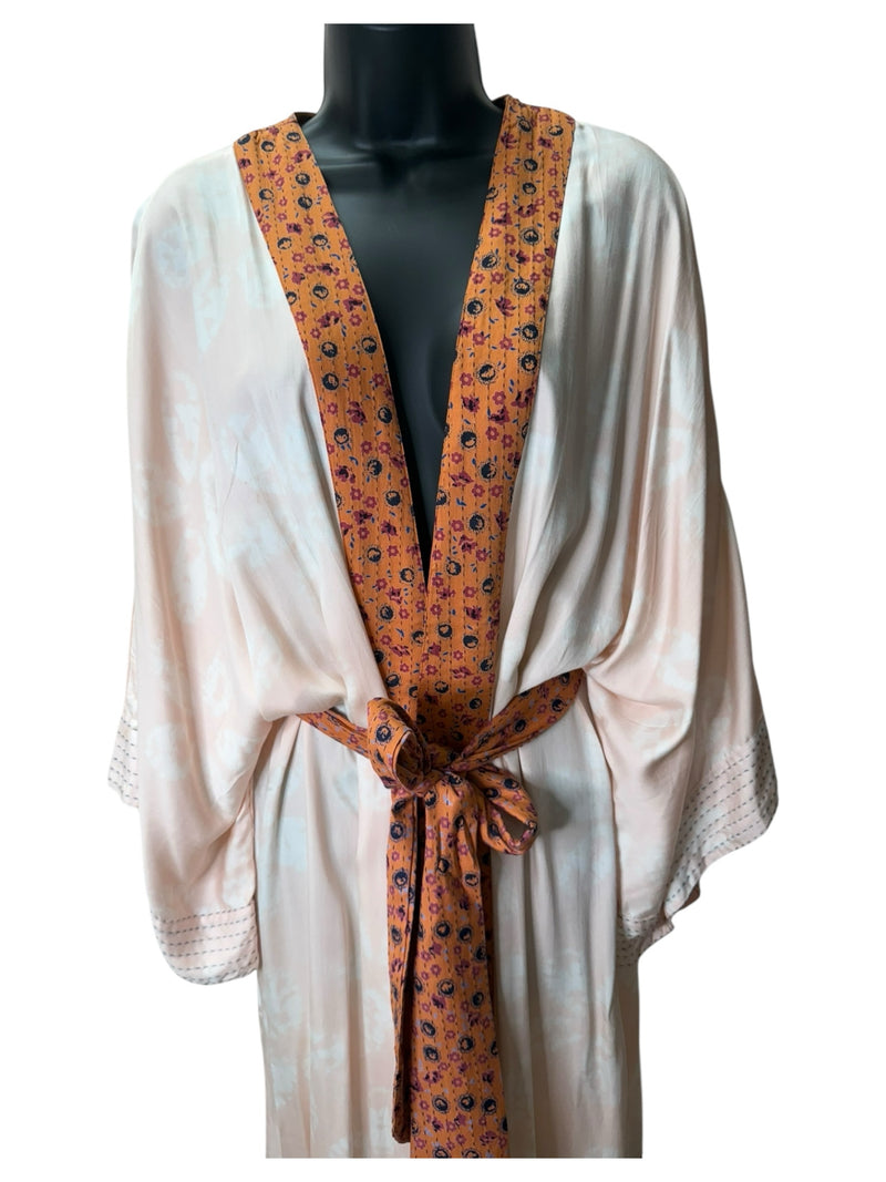 ANTHROPOLOGIE Women Size S/M Peach Kimono