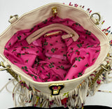 BETSEY JOHNSON CREAM FLORAL handbags
