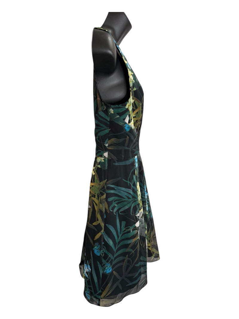 TED BAKER Size 2 green and black Dress
