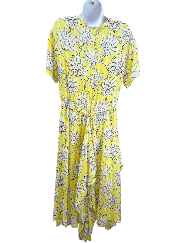 VALENTINO Size 4 yellow and white Dress