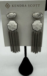 Kendra Scott WHITE AND SILVER Earrings