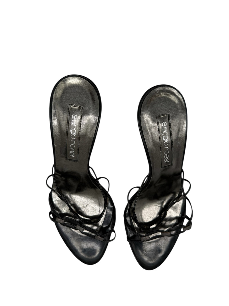 Sergio Rossi 7-7.5 gray & black SHOES