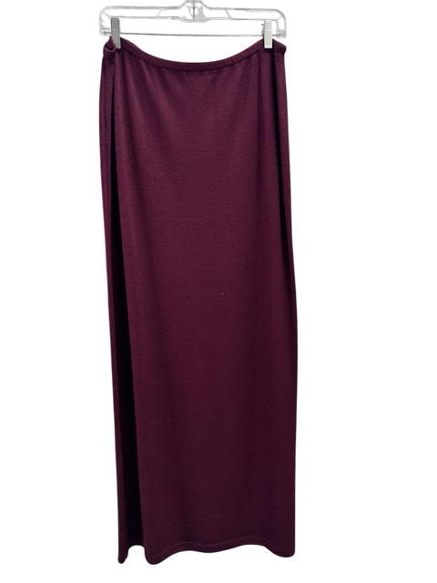 ST JOHN Size 12 Burgundy Skirt