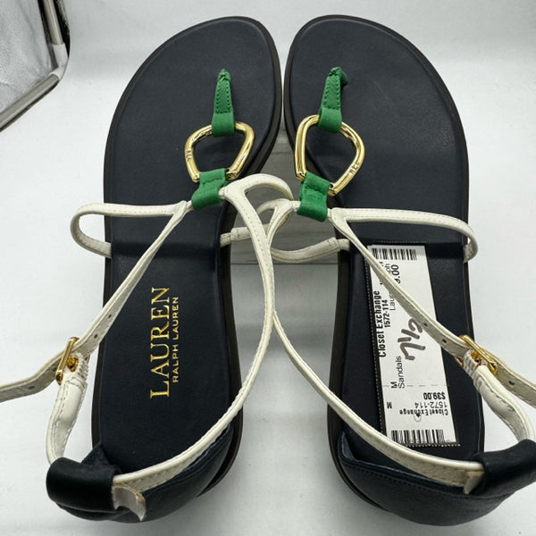 Lauren Ralph Lauren 7.5 navy and white Sandals