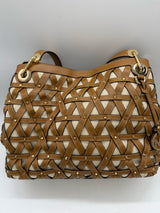 MICHAEL KORS Tan and cream Handbag