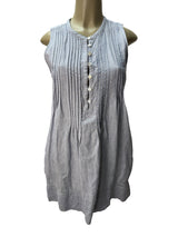 faherty Size M WHITE AND BLUE Dress