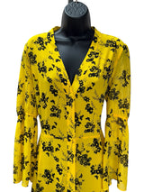MICHAEL KORS Size L yellow and black Dress