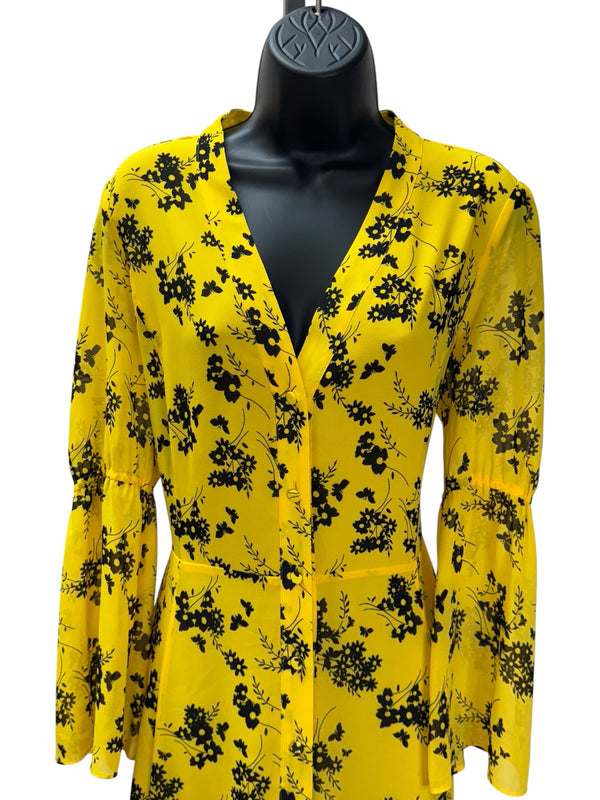 MICHAEL KORS Size L yellow and black Dress