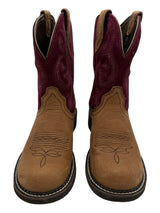 ARIAT 9 TAN AND PURPLE Boots