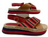 TORY BURCH 9 BLUE AND RED SHOES
