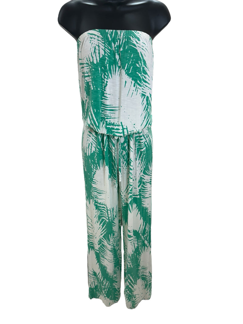 Tori Richard Size M green & white jumpsuit