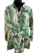 Farm Rio Size S green multi jumpsuit