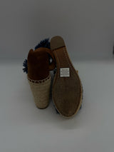 chloe 6.5 blue and brown SHOES