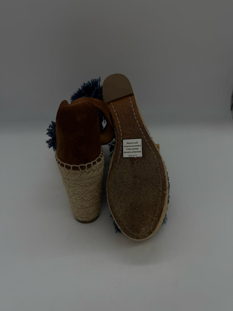 chloe 6.5 blue and brown SHOES