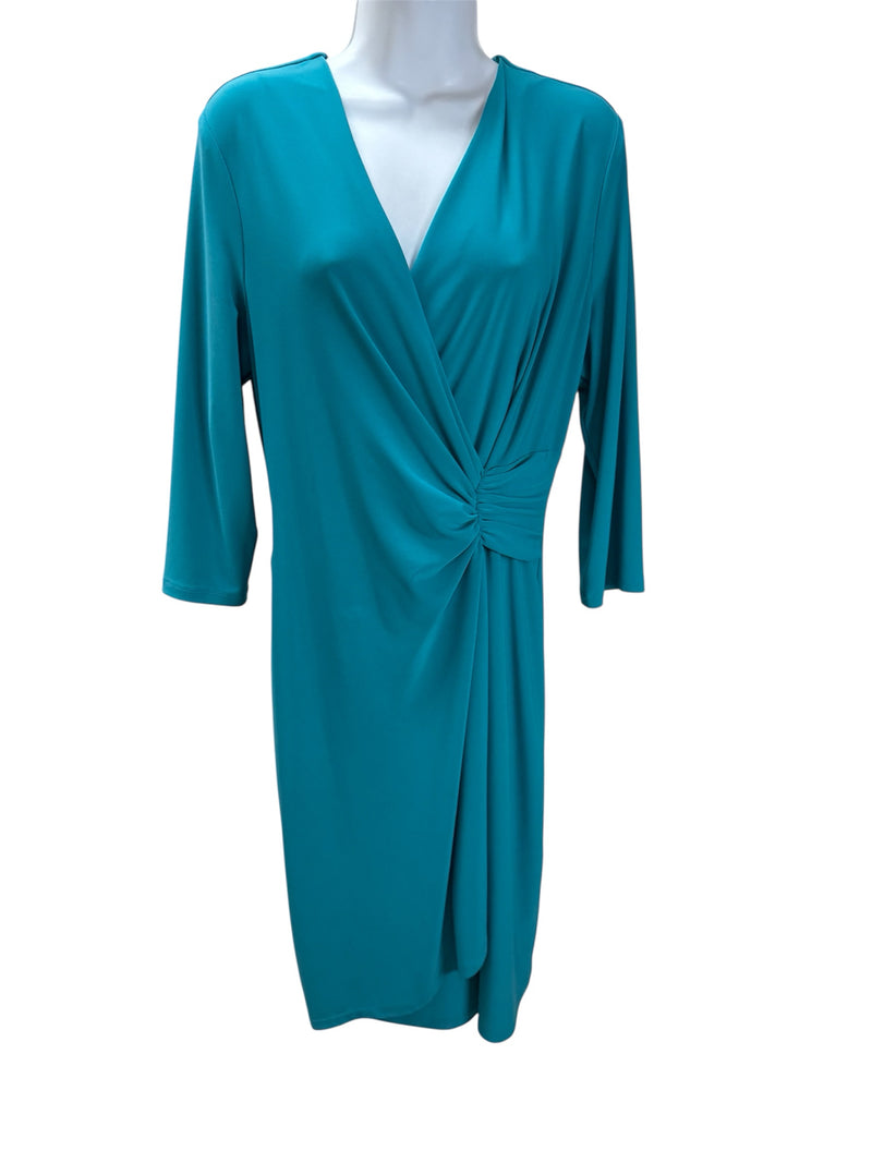 Joseph Ribkoff Size 8 Teal Dress