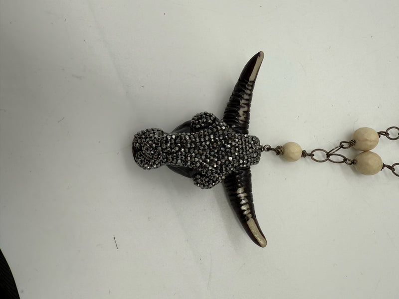 white and black Necklace