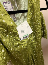 Ganni Size 36 Green Dress