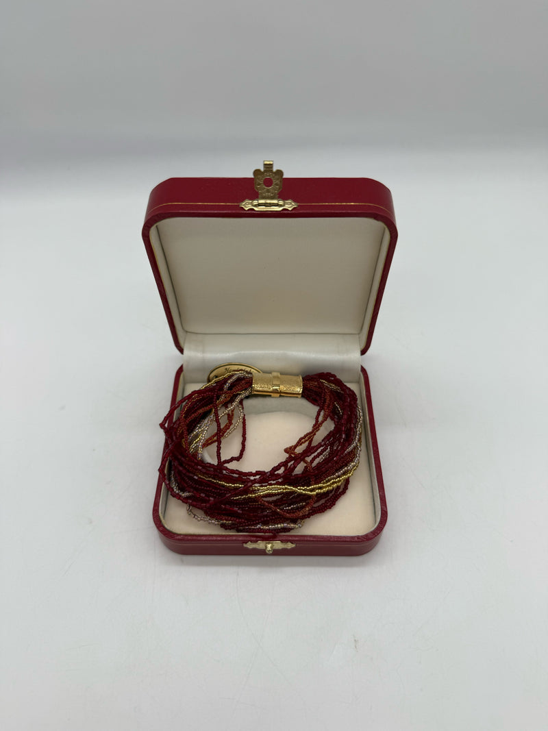 red and gold bracelet