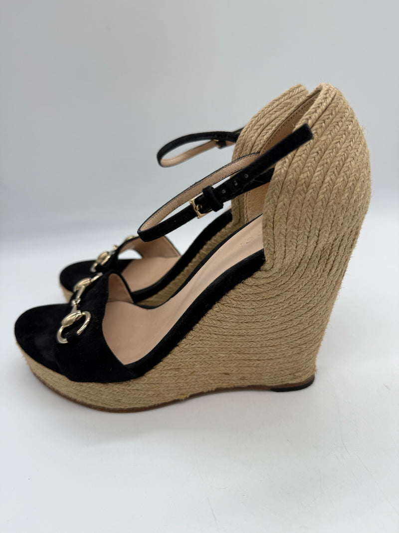GUCCI 7 black and tan SHOES