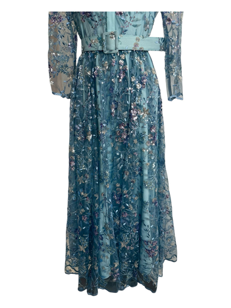 Badgley Mischka Women Size 6 Blue Dresses