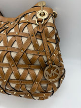 MICHAEL KORS Tan and cream Handbag