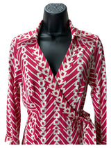 Diane Von Furstenberg Size 10 hot pink Dress