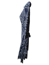 Diane Von Furstenberg Size 10 BLUE & AQUA Dress