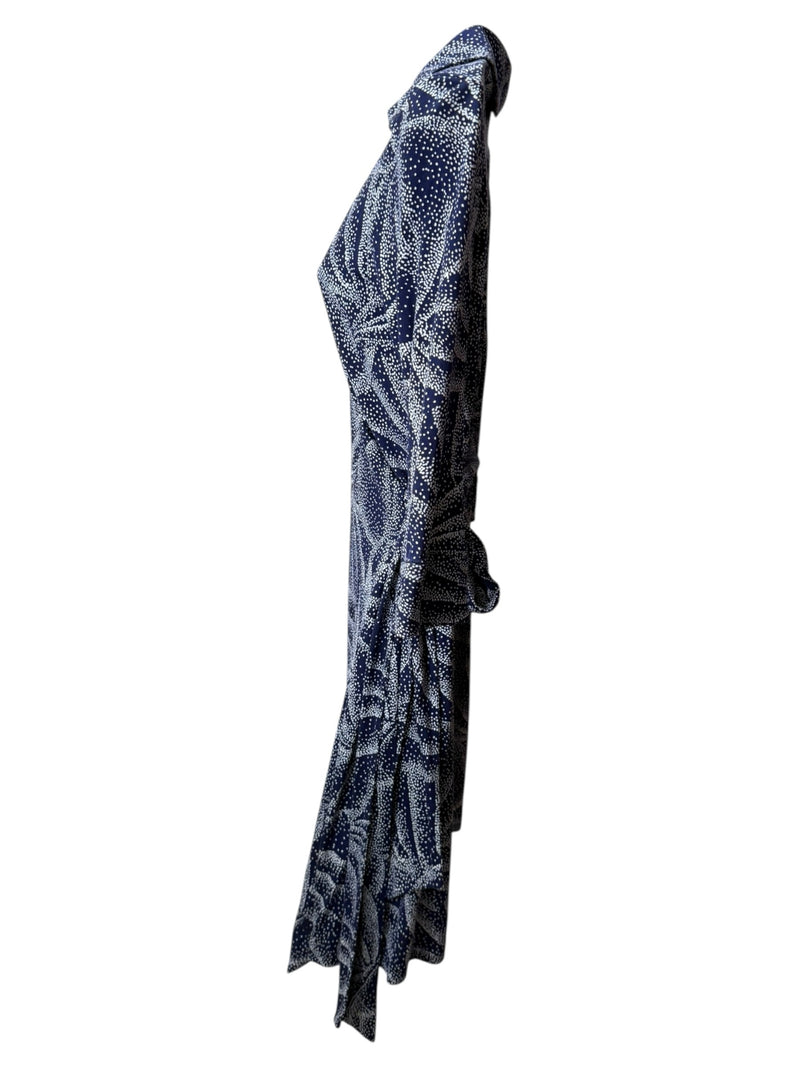 Diane Von Furstenberg Size 10 BLUE & AQUA Dress