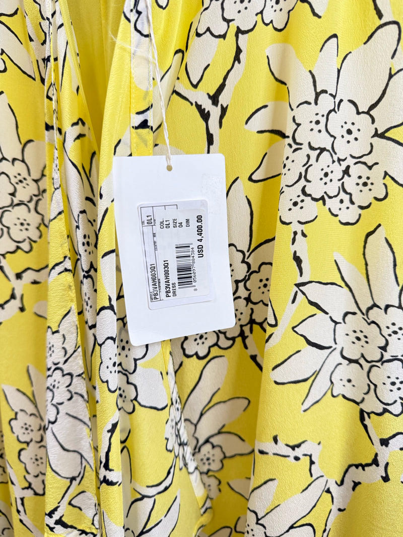 VALENTINO Size 4 yellow and white Dress