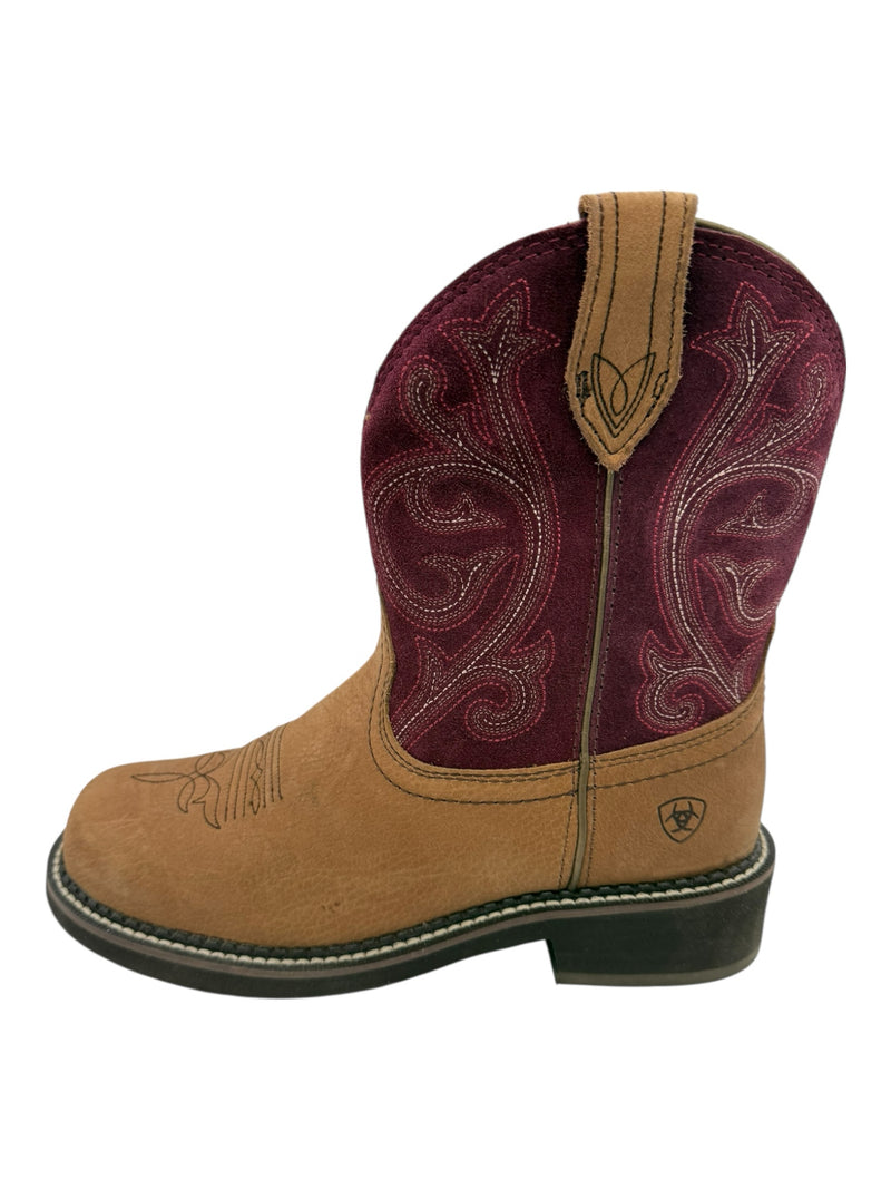 ARIAT 9 TAN AND PURPLE Boots