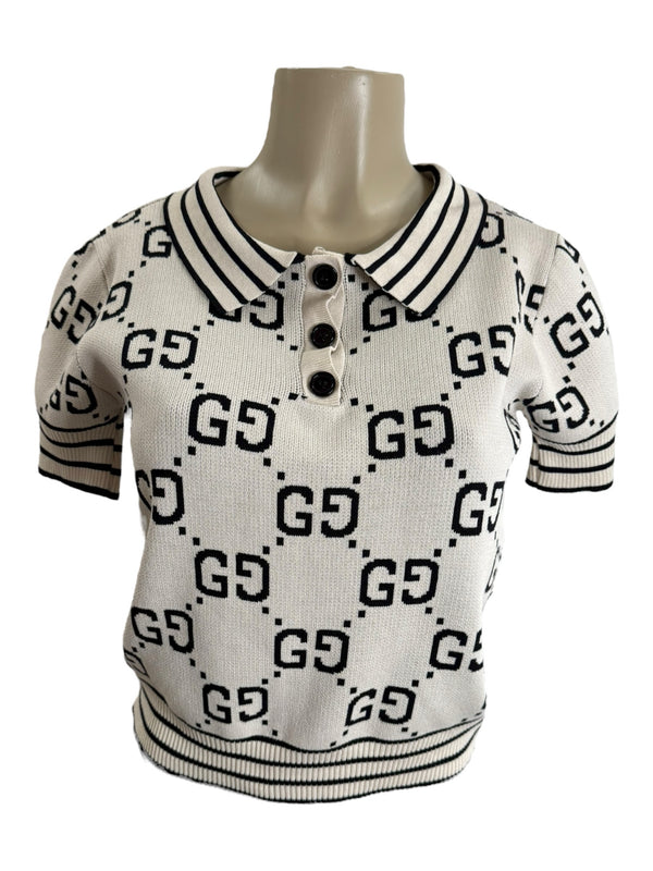 GUCCI Size S cream/black Sweater