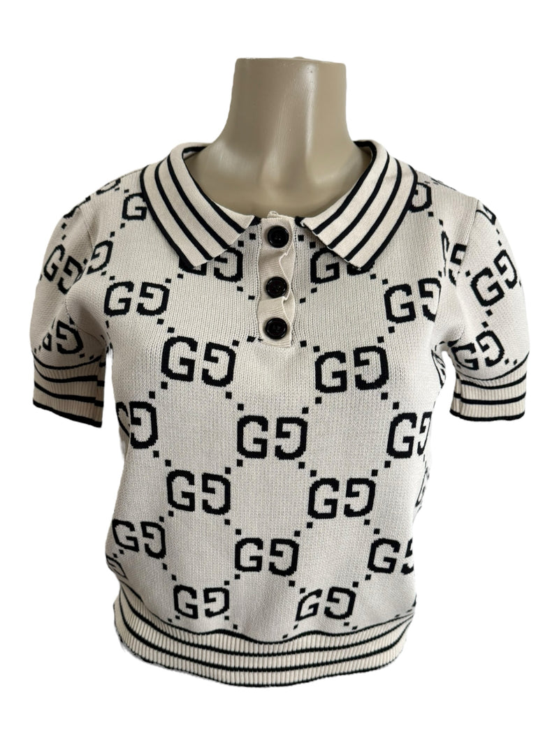 GUCCI Size S cream/black Sweater