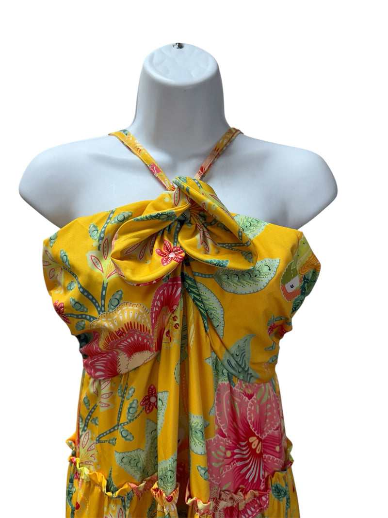 Size M yellow and pink Dress